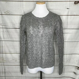 Aeropostale Women’s Sweater Small Gray Soft Long Sleeved Crew Neck Top